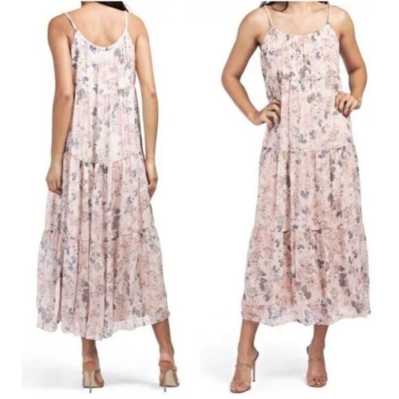 NWT Elena Baldi silk blend tiered maxi dress retail $128 - Picture 1 of 7
